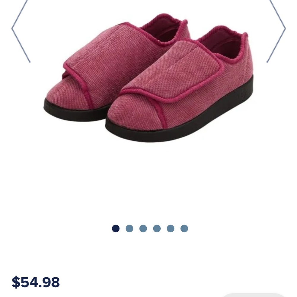 New Silverts Adaptive Women’s 8 Velcro corduroy mesh slippers